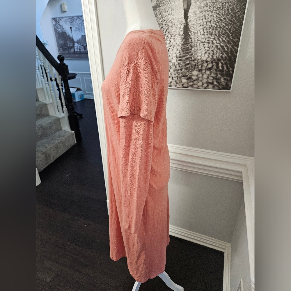 ATM ANTHONY THOMAS MELILLO Layered slub cotton-jersey midi dress XL Antique Rose - Picture 8 of 12